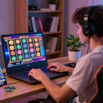 Pemain yang terlibat menjelajahi slot online laoban188 dalam pengaturan permainan modern.