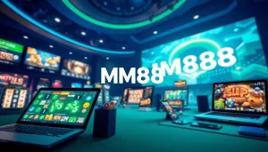 Experience the seamless online gaming world of MM88, highlighting diverse games and user-friendly interface.