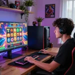 Pengalaman permainan slot online yang menarik dengan visual dinamis dan pemain yang terlibat, slot gacor hari ini dalam pengaturan permainan modern.