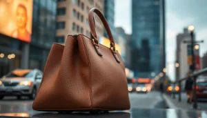 Handy Tasche abschließbar im urbanen Stil mit hochwertigem Leder und modernen Akzenten.