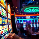 Jelajahi permainan seru ondel4d slot dengan mesin slot berwarna cerah dan pemain yang bersemangat.