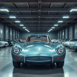 Showcase classic car storage with vintage cars in a premium facility highlighting spaciousness and organization.