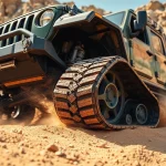 Recovery Tracks aid an off-road vehicle navigating tough terrain, showcasing durability and efficiency.