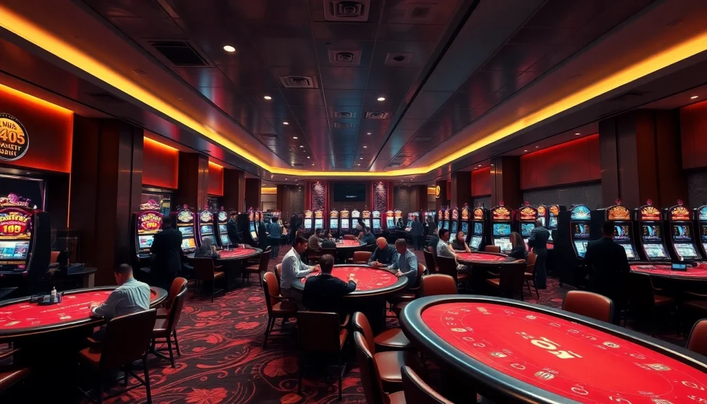 Masuk ke hoki 77 login dengan pengunjung yang bermain di kasino mewah.