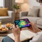 Engaging with the 918kiss smartphone app for exciting mobile casino gaming.