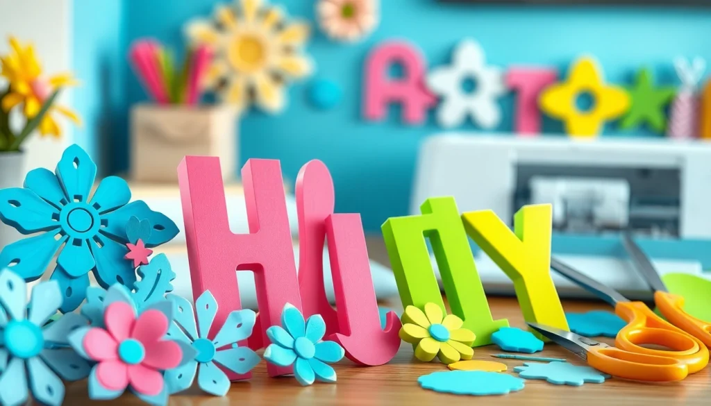 Explore diverse SVG cut files free download showcased in a vibrant and creative setting.