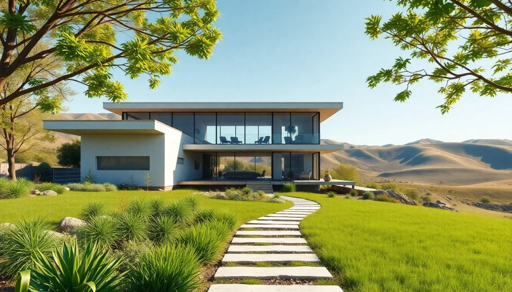 Showcasing a striking Rock View Road Revival design with modern architecture and nature integration.