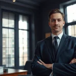 Engaging New York City Injury Lawyer presenting legal solutions in an office setting.