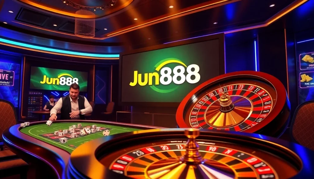Join the action at Jun888 with vibrant casino visuals and top gambling experiences.