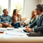 Explore heating financing options with a trusted advisor in a cozy setting.