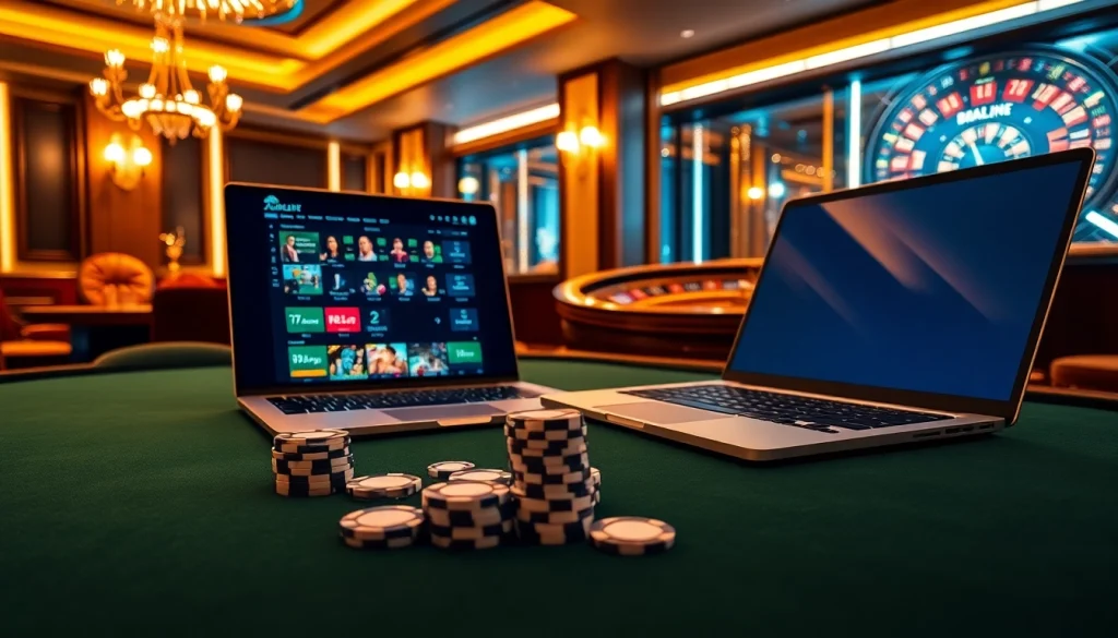 Rasakan kemewahan bermain game di jmacdonaldphoto.com, menampilkan chip poker dan roda roulette.