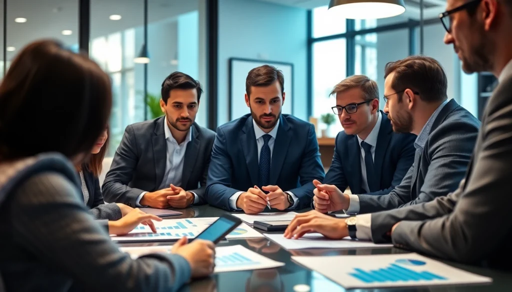 Enhancing B2B competitive intelligence during a strategic meeting with data visuals.