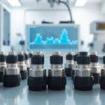 Ethanol sensor AN adapters showcased prominently on a modern lab workbench, emphasizing innovation and technology.