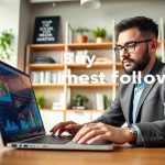 instagram フォロワー 購入を効果的に分析するデジタルマーケティングの専門家の画像。