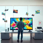 Visual representation of an advanced image generator displaying vibrant creations.