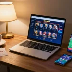Mainkan slot online HOKI77 dalam pengaturan permainan yang nyaman dengan laptop dan smartphone
