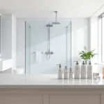 Experience the serenity of elegant showers au with a modern bathroom design showcasing luxury and style.