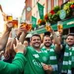 Feiernde Fans im csc hamburg bei einem Pub-Event, Freude in der Luft.