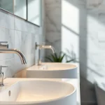 Sonni sanitär GmbH präsentiert moderne Sanitärlösungen in einem eleganten Badezimmer.