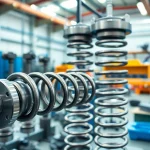Gas Spring Supplier demonstrating precision-engineered gas springs in a detailed industrial setting.