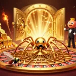 Experimentează emoția la top casino online cu o păianjen aurie și un croupier centipedă.