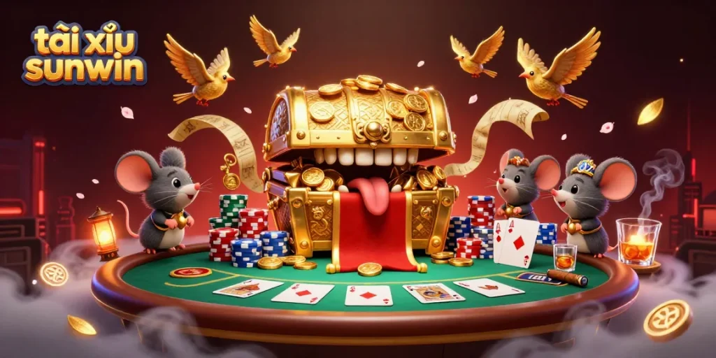 Engage in thrilling tài xỉu sunwin gameplay amidst vibrant casino action and treasures.