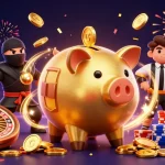 Scopri i casinò online con prelievo immediato attraverso una vivace illustrazione 3D con personaggi di gioco.