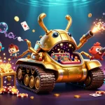 Juega en los mejores casinos en línea con una experiencia vibrante y detallada en un escenario 3D ilustrado.