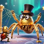 Essayez nouveau casino en ligne avec une araignée dorée géante et un courageux petit chevalier dans une scène distrayante.