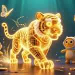 Gioca nei casinò non AAMS sicuri e vincenti con simboli di criptovaluta e tiger luminoso.