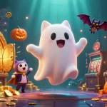 Spin to win with slot games in a haunted casino mansion featuring ghostly friends and treasure!