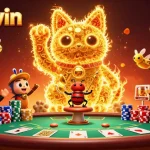Play iwin to experience the vibrant world of casino fun with golden fireflies and poker elements.