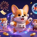 Découvrez le monde du paris sportif avec cette illustration dynamique d'un chien astronaute et ses amis dans un casino spatial.