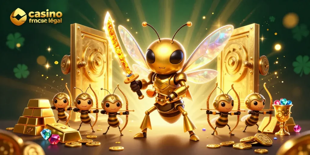 Jouez sur le casino en ligne légal en France avec des personnages animés et des trésors scintillants.