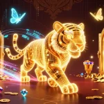 Découvrez des jeux au casino en ligne France légal avec un tigre doré, des trésors et des effets lumineux.